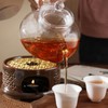 Teapot Warmer Tea Coffee Warmer Base Ceramic Heater with Spoon