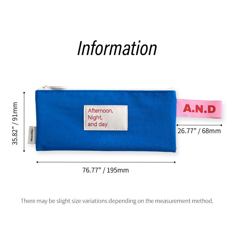 Monolike Pencil case, BLUE, Simple Color
