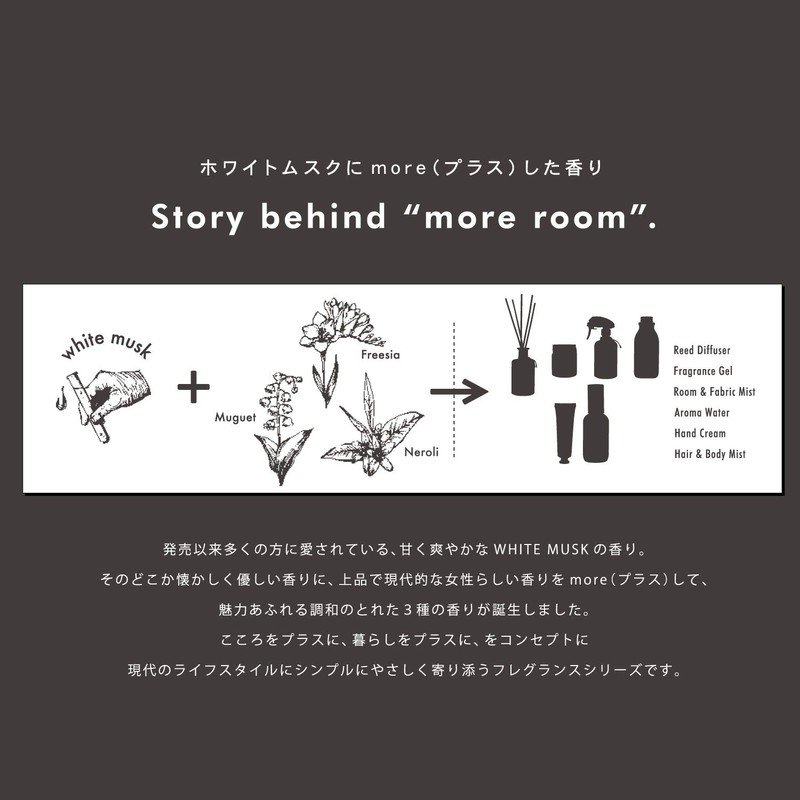 ノルコーポレーション more room アロマウォーター 加湿器用 消臭成分配合 MRM-4-3 ホワイトムスク/ネロリ 420ミリリットル (x