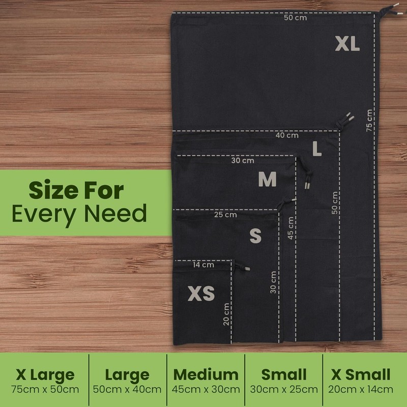 Bronta Mill Plain Natural 100% Cotton Drawstring Stuff Bags |