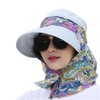 Womens Wide Brim Sun Visor Cap UPF 50+ UV Protection