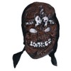 Zombie Rubber Face Mask Brown Head Spike