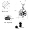 Lotus Urn Necklace for Ashes Pendant Cremation Jewelry with Mini