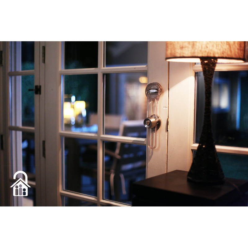 The Lock Locker Bump Proof Deadbolt Door Locker, Clear