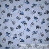 Michael Miller Fabrics BonEful Fabric FQ Cotton Quilt B&W Blue