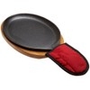 Fajita Plate Set - Pre-seasoned Cast Iron Fajita Pan with