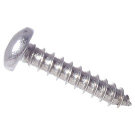 #6 x 1/2" Pan Head Sheet Metal Screws, Full Thread, Square Drive, Stainless Steel 18-8, Bright Finish, Self-Tapping, Quantity 100 Pieces by Fastenere