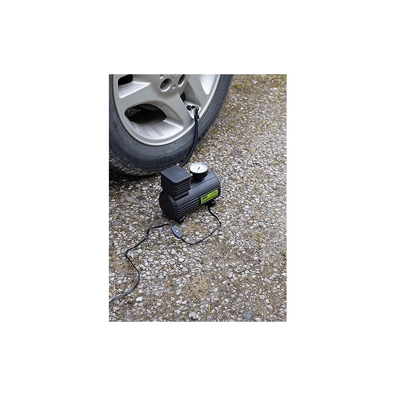 Maypole 12V Emergency Air Compressor Motorcycles, Cars, Bikes, Inflatables