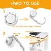 2PCS Handbag Hook for Table, Foldable Round Purse Hook Portable