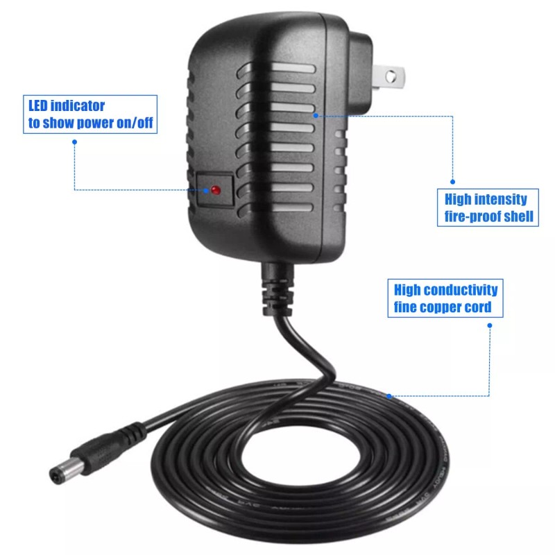GuanTing 15V 1A AC Power Adapter with 8 DC Plug