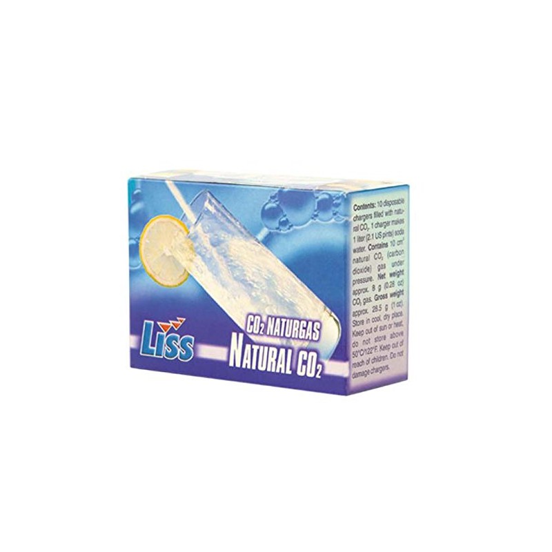 Liss CO2 Soda Siphon Charger Set 8 Gram 10 Pack