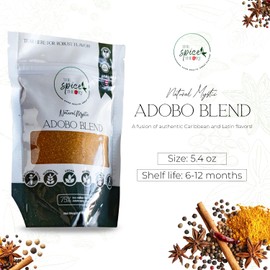 The Spice Theory “Natural Mystic” Adobo Blend, Bold Caribbean Adobo Spice Mix with All Spice and Herbs, Vegan Jamaican All Purpose Seasoning for Grilling, Roasting, Dips and Spreads (5.4oz)