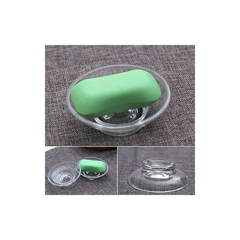 U/N 2x Glass Soap Dish Replacement Spare for Bathroom Accessory