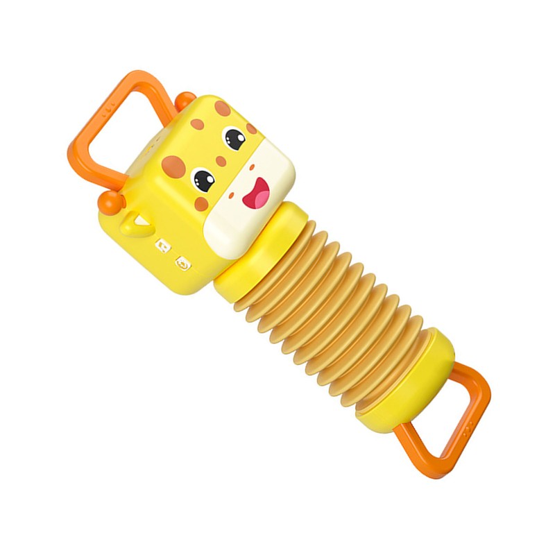 Kids Accordion Toy Giraffe Shaped Grip Design Button Music Educational