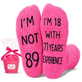 HAPPYPOP 89th Birthday Gifts for Women - 89 Year Old Gift, 89th Birthday Socks for Her, 89 Years Old Gift Ideas