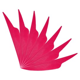 PATIKIL 4 Inch Arrow Vanes, 20 Pack Turkey Feather Fletching Shield Cut Archery Fletch Right Wing for Hunting Target Shooting, Pink