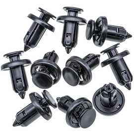 Rexka 10pcs Bumper Fender Grille Splash Shield Clips 91506-S9A-003 Stem Length 16 mm Compatible with Honda Acura Accord Civic CR-V Odyssey MDX RDX TSX TL ILX