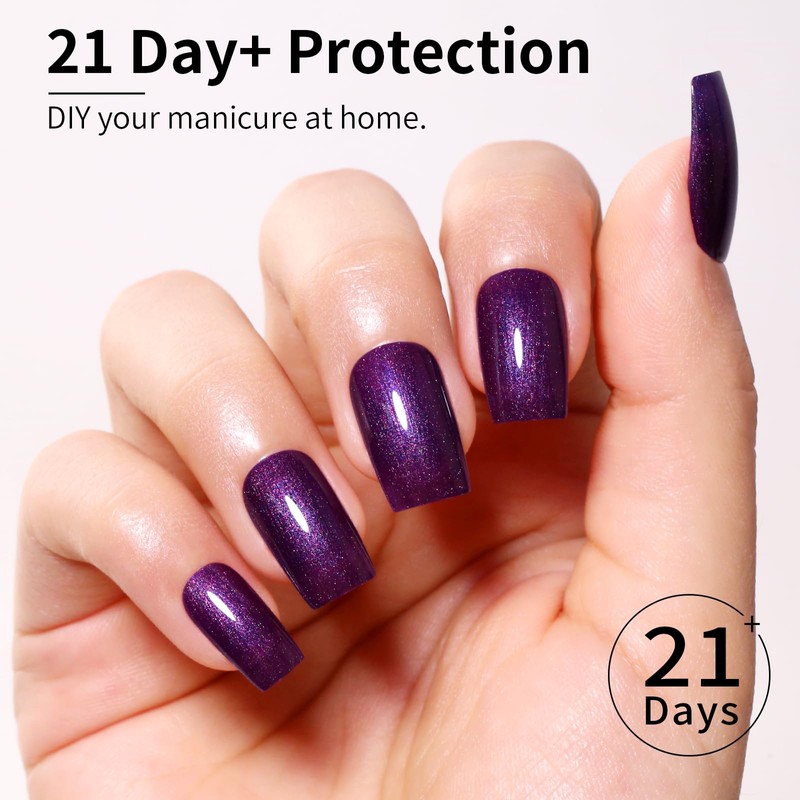 Firedeep Purple Pearl Gel Nail Polish 16ML Big Bottles Purple