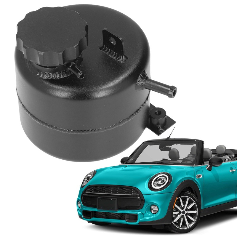 Radiator Coolant Expansion Tank 2.5L Capacity Aluminum Alloy Black Reservoir