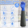 Shellwei 4 Pairs Chemical Resistant Rubber Gloves 27" Heavy Duty