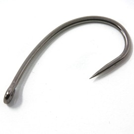 Phoxinus Curve Shank Carp Hooks, 25 Pack, Barbless, Size 6. Fishing hooks ideal for hair rigs etc. Tackle, equipment, accessories