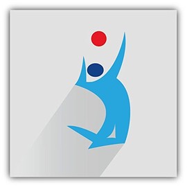 Zirni Volleyball Sport Silhouette Stylish Sticker Decal Design