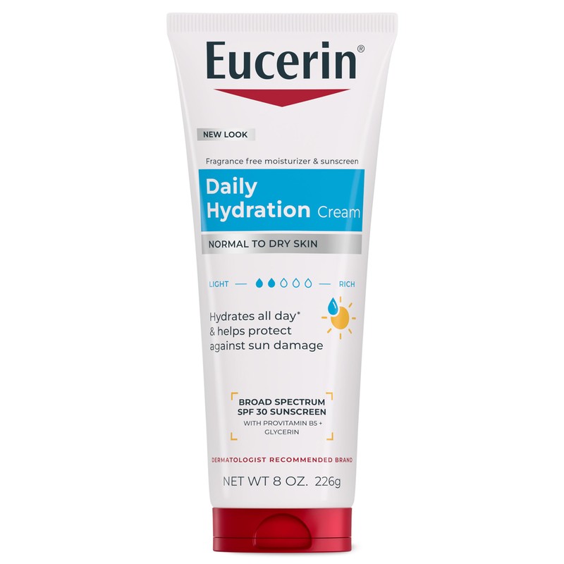 Eucerin Daily Hydration Broad Spectrum SPF 30 Body Cream, 8.0