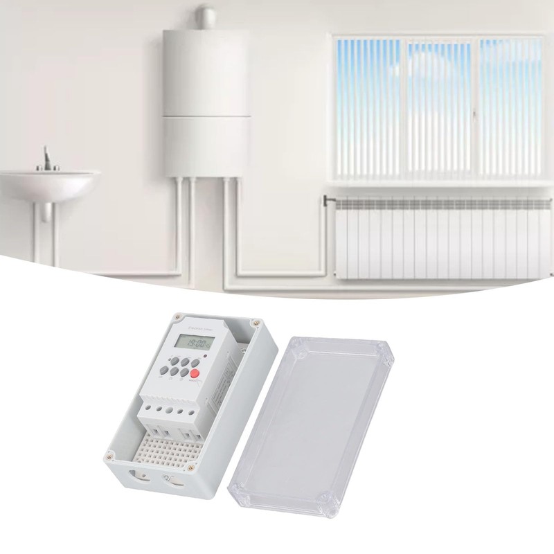 Programmable Pump Timer, Waterproof Digital Timer Box with Manual Button,