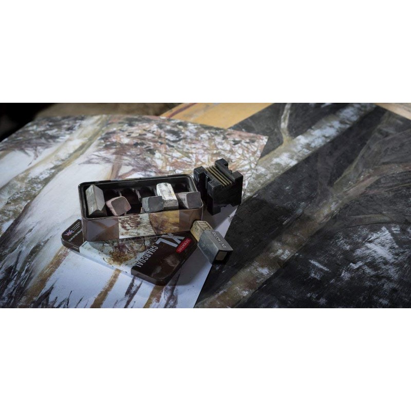 Derwent Groove Cube, 4 Groove Patterns for XL Charcoal and