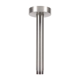 HarJue Ceiling Mounted Shower Arm, Rain Extension Arm with Flange and Teflon Tape, Stainless Steel Mount Extender for Fixed Head (6 Inch, Brushed Nickel)