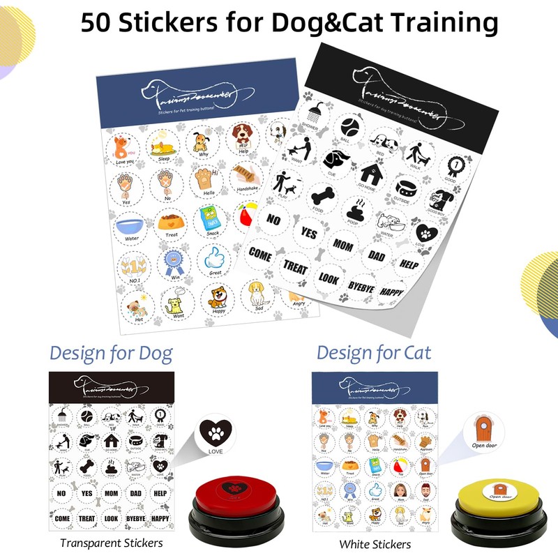 MMGGAISH 6-Piece Dog Talking Button Set, Dog Button for Communication,