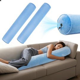 ONTYZZ Side Sleeper Pillow Inflatable Body Pillow Adult Children Pillow Side Sleeper Comfort Pillow for Hugging Sleeping Back Neck Positioning Pillow 120 x 20 cm
