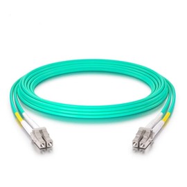 10Gtek Fiber Patch Cable - LC to LC OM3 10Gb/Gigabit Multi-Mode Jumper Duplex 50/125μm LSZH Fiber Optic Cord for SFP Transceiver, Aqua, 40-Meter(131ft)