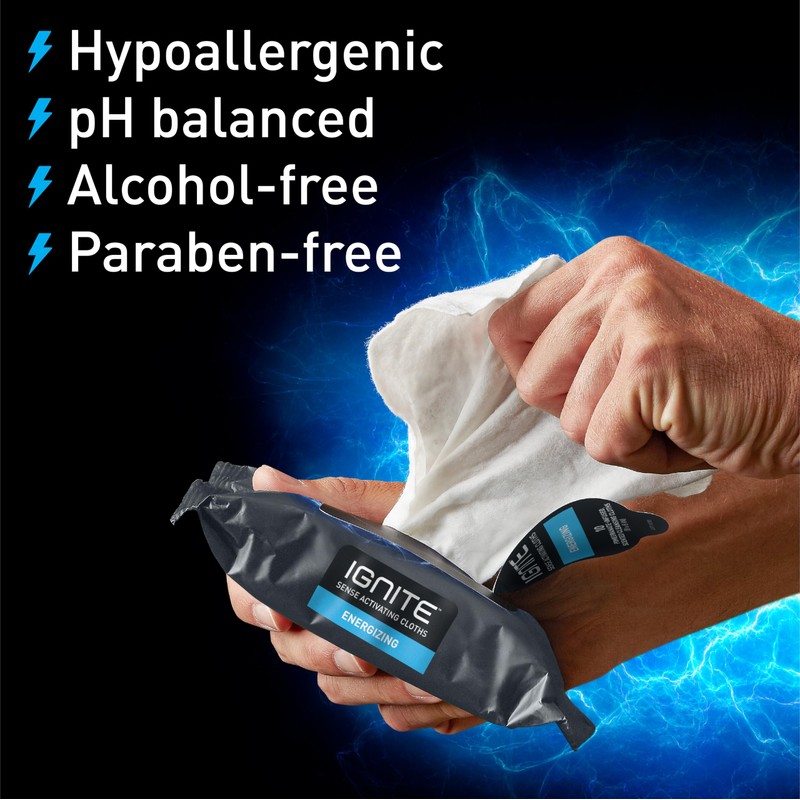 Medline Ignite Mens Body Wet Wipes, Extra Thick 8" x