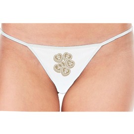 Knaughty Knickers Dirty Valentines Day Heart Candies Suggestive Fun Gift White String Thong Adult Flirty Fun
