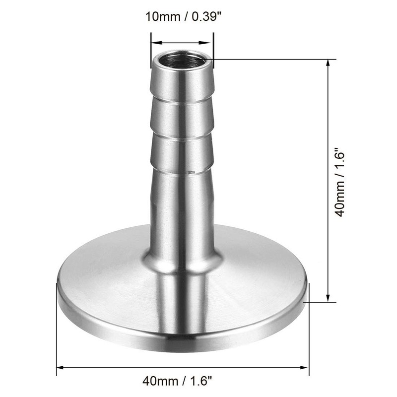 sourcing map 2pcs Stainless Steel 304 KF25 Flange to 10mm