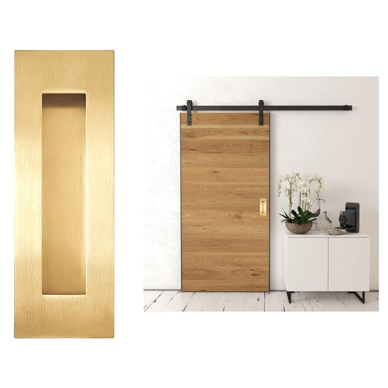 youthua 7in Recessed Finger Flush Pulls，Pocket Door Handles，for Sliding Barn
