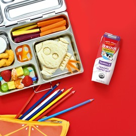 Horizon Organic Shelf Stable 1% Lowfat Vanilla Milk Boxes, USDA Certified Organic UHT Milk from Pasture-Raised Cows, No Refrigeration Required, 8 fl oz, 12 Count