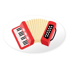 CafePress Accordion Musical Instrument Sticker Sticker (Oval 50 pk)