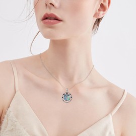 YFN Witch Knot Chain Sterling Silver Witch Knot Pendant Necklace Witch Jewellery for Women Witchy Gifts, Sterling Silver, No Gemstone