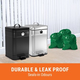 Pupzle Dog Poop Bin Liners Compatible with CEROELDA and Pupzle and AnimoGoods Dog Poop Bin, 1.3 Gal Trash Can Liners for Small Square Trash Can, Durable, Leakproof, 30 Count