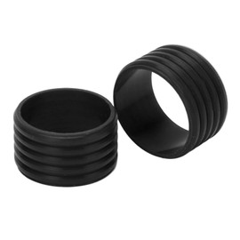 2 Unids/set Raqueta de Tenis Bádminton Cinta de Agarre de Raqueta de Tenis Y Sensación Seca Agarre de Tenis Mango de Raqueta Anillo de Silicona Absorción de Sudor Anillo de Fijación(3*3*3cm-negro)