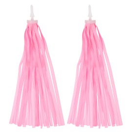 PATIKIL Bike Streamers, Colorful Scooter Handlebar Tassels Grips Ribbon Accessories Decorations for Girls Bicycle Tricycle Handles, Pink