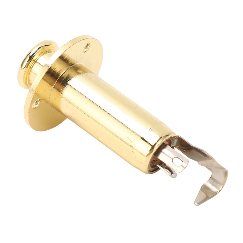 6.35mm Guitar Output Jack Socket Metal Construction Endpin Pickup Jack