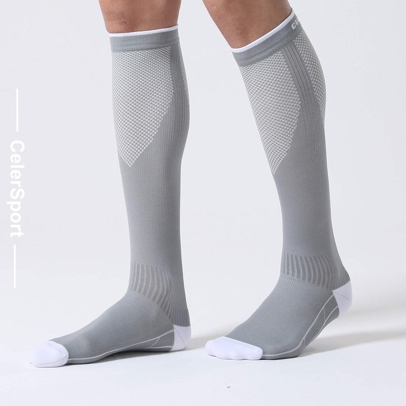 CelerSport 3 Pairs Compression Socks for Men and Women 20-30