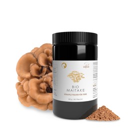 Pilze Wohlrab - Bio Maitake Pilzpulver für Tiere, 1 Dose à 300 g Mikrofeines Klapperschwamm Pulver - Höchste Bio-Qualität - Nahrungsergänzungsmittel
