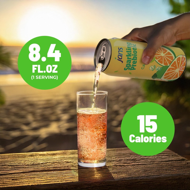Jans Sparkling Prebiotic Soda Beverage — Calamansi 8.4 Fl Oz