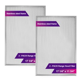 2 Pack BPS1FA36 Range Hood Filter - 11-3/4" X 17-1/4" X 3/8" Upgraded Stainless Steel Frame Replacement for NuTone Allure 36" WS1 and Broan QS1 36-Inch Filter