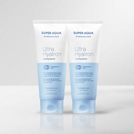MISSHA [MISSHA] Super Aqua Ultra Hyaluron Foaming Cleanser 200ml, 2 Count