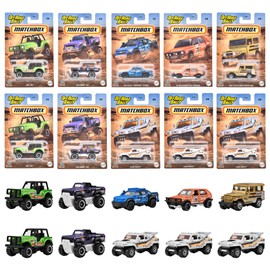 Matchbox Themes Assortment - Off-Road Rally Ride on Toy Mini Car, Pack of 10, Sold in Box, Ages 3 and Up 987C-GGF12